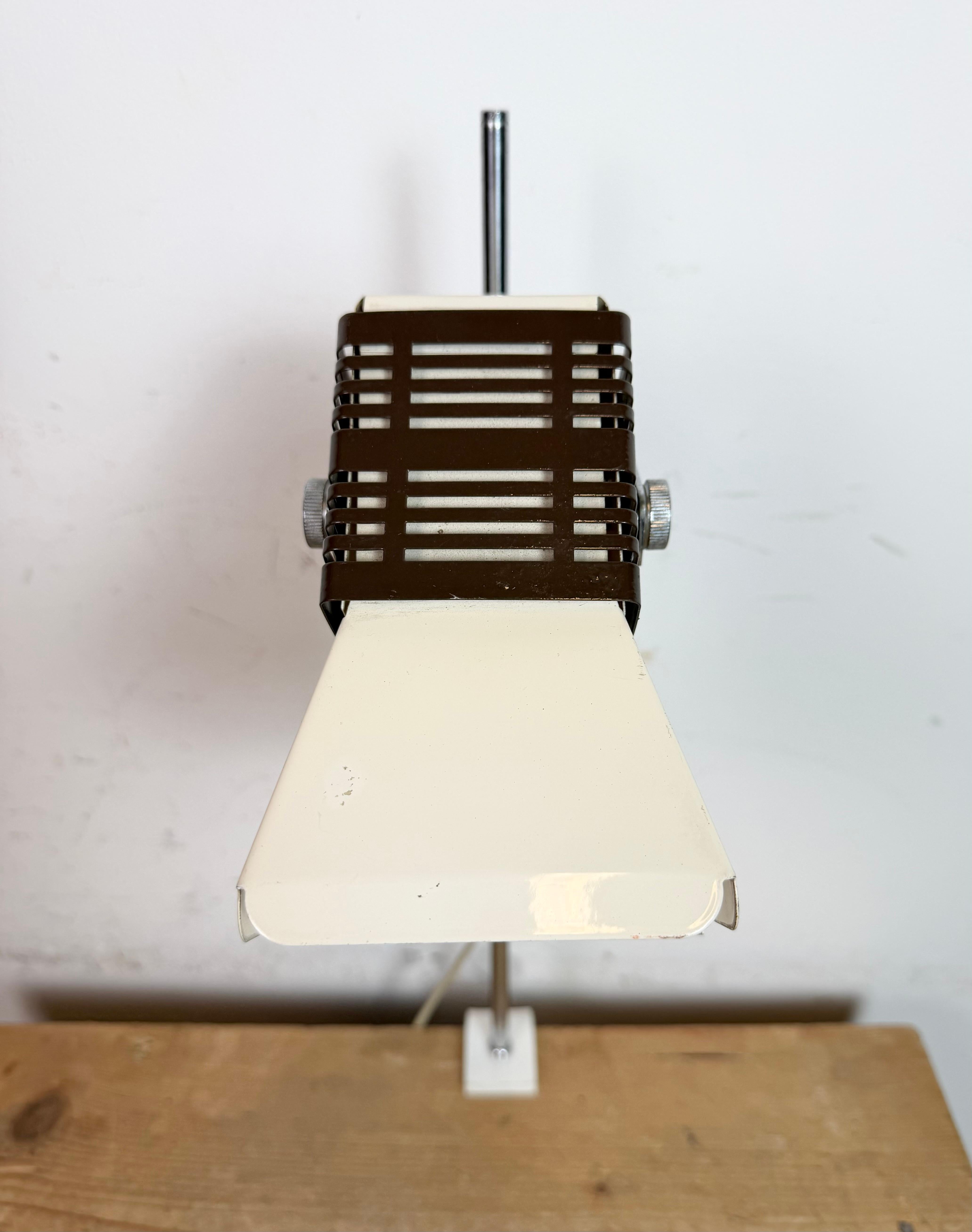 Vintage Beige Table Lamp from Lidokov , 1970s For Sale 5