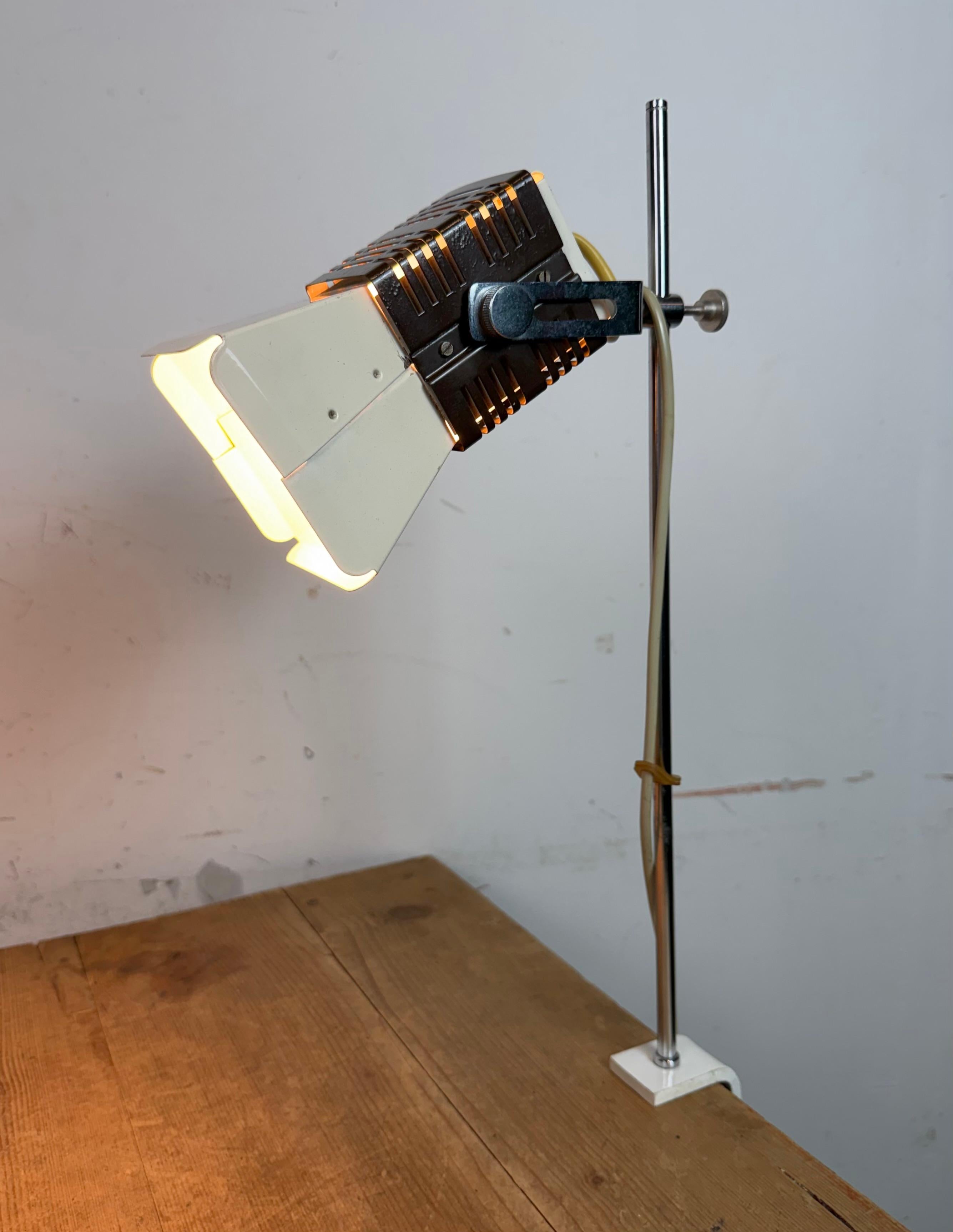 Vintage Beige Table Lamp from Lidokov , 1970s For Sale 8
