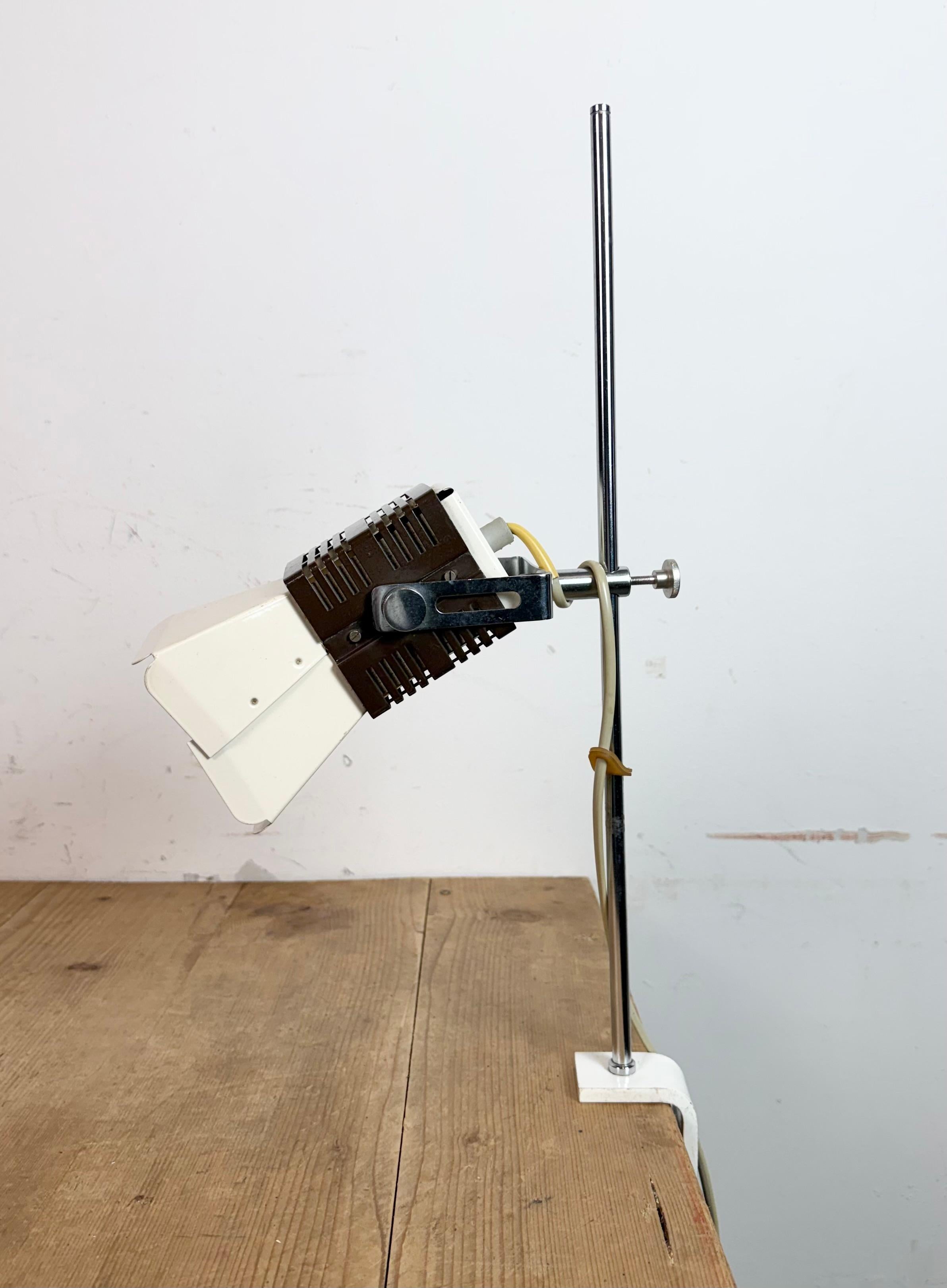 Metal Vintage Beige Table Lamp from Lidokov , 1970s For Sale