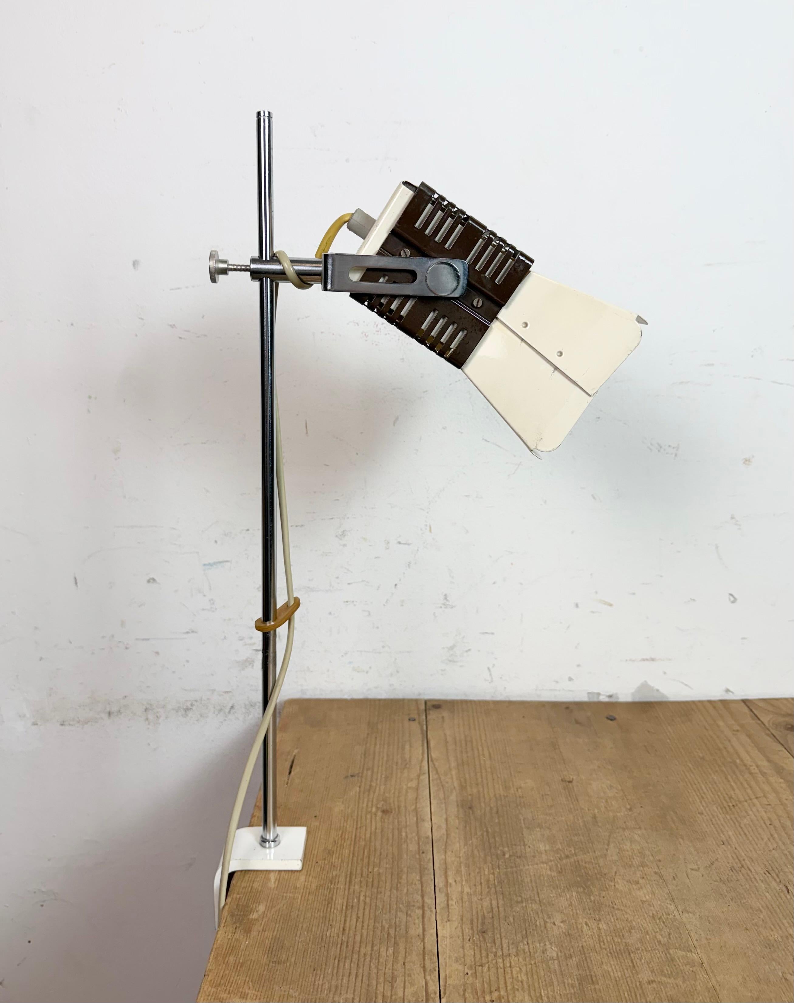 Vintage Beige Table Lamp from Lidokov , 1970s For Sale 1