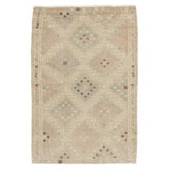 Türkischer Jajim-Teppich in Vintage Beige  2'10x4'2