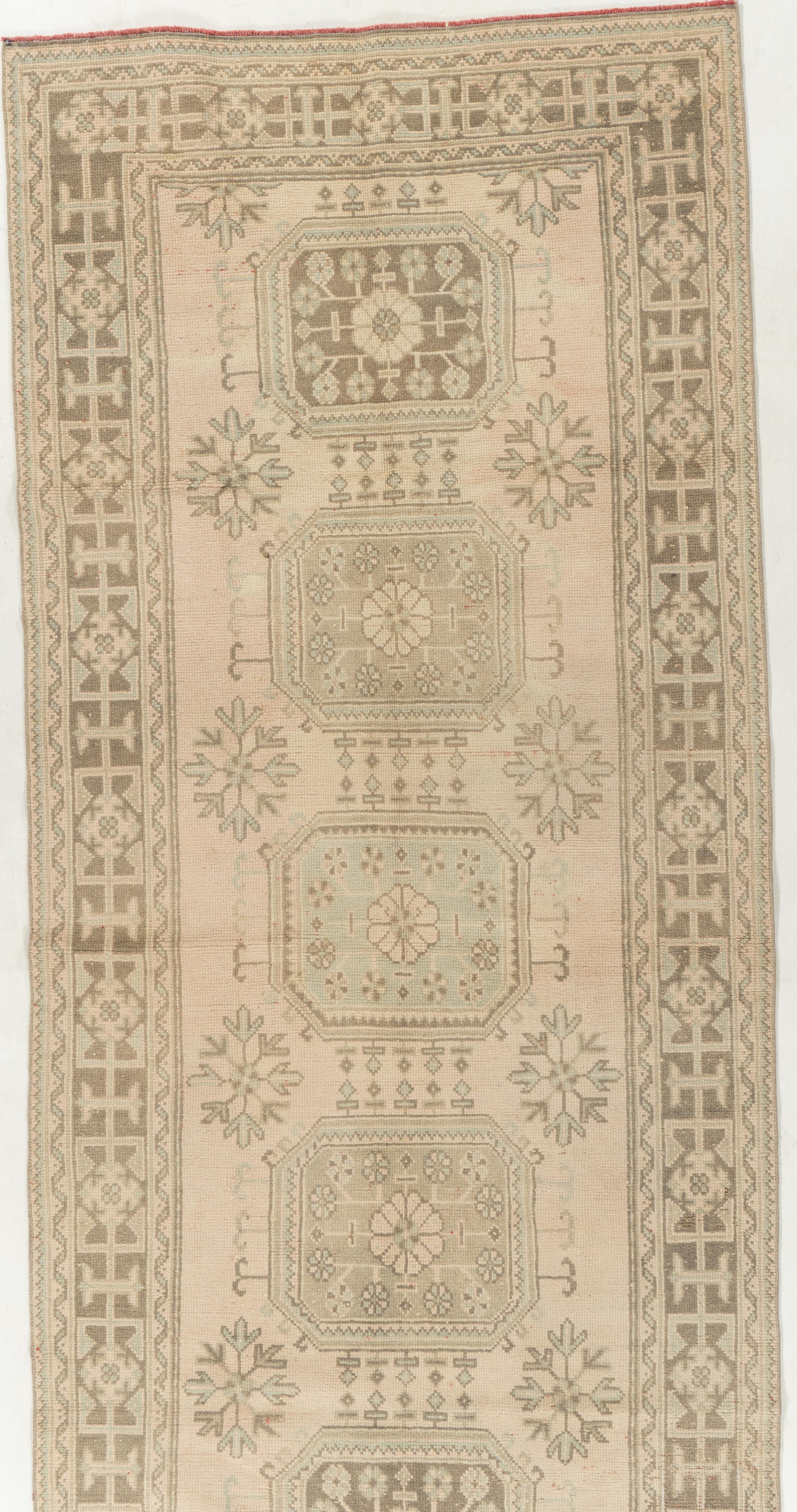 Turco Vintage By Beige - Runner turco Oushak Anatolian 4'7 X 11'2 in vendita