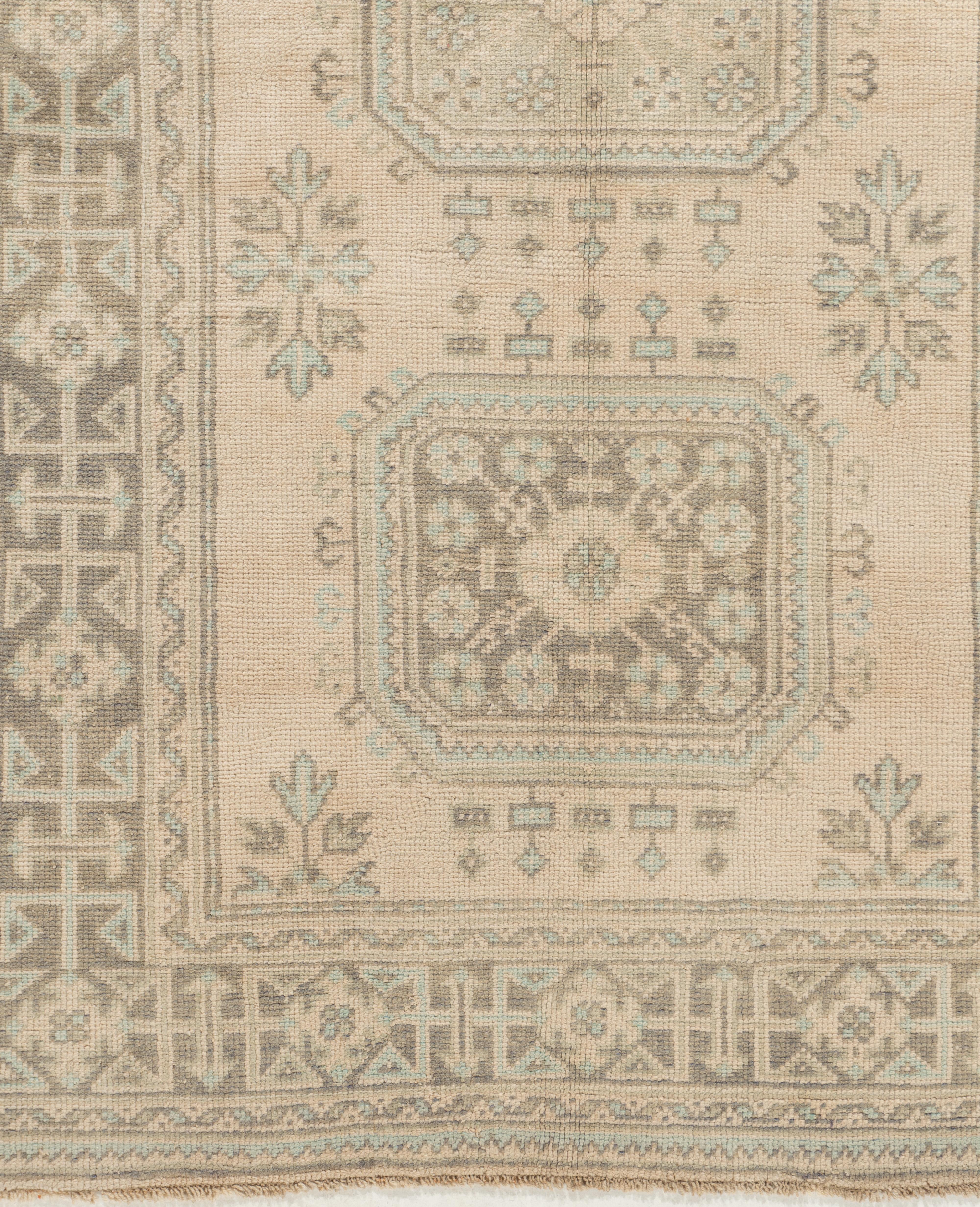 XX secolo Vintage By Beige - Runner turco Oushak Anatolian 4'7 X 11'2 in vendita