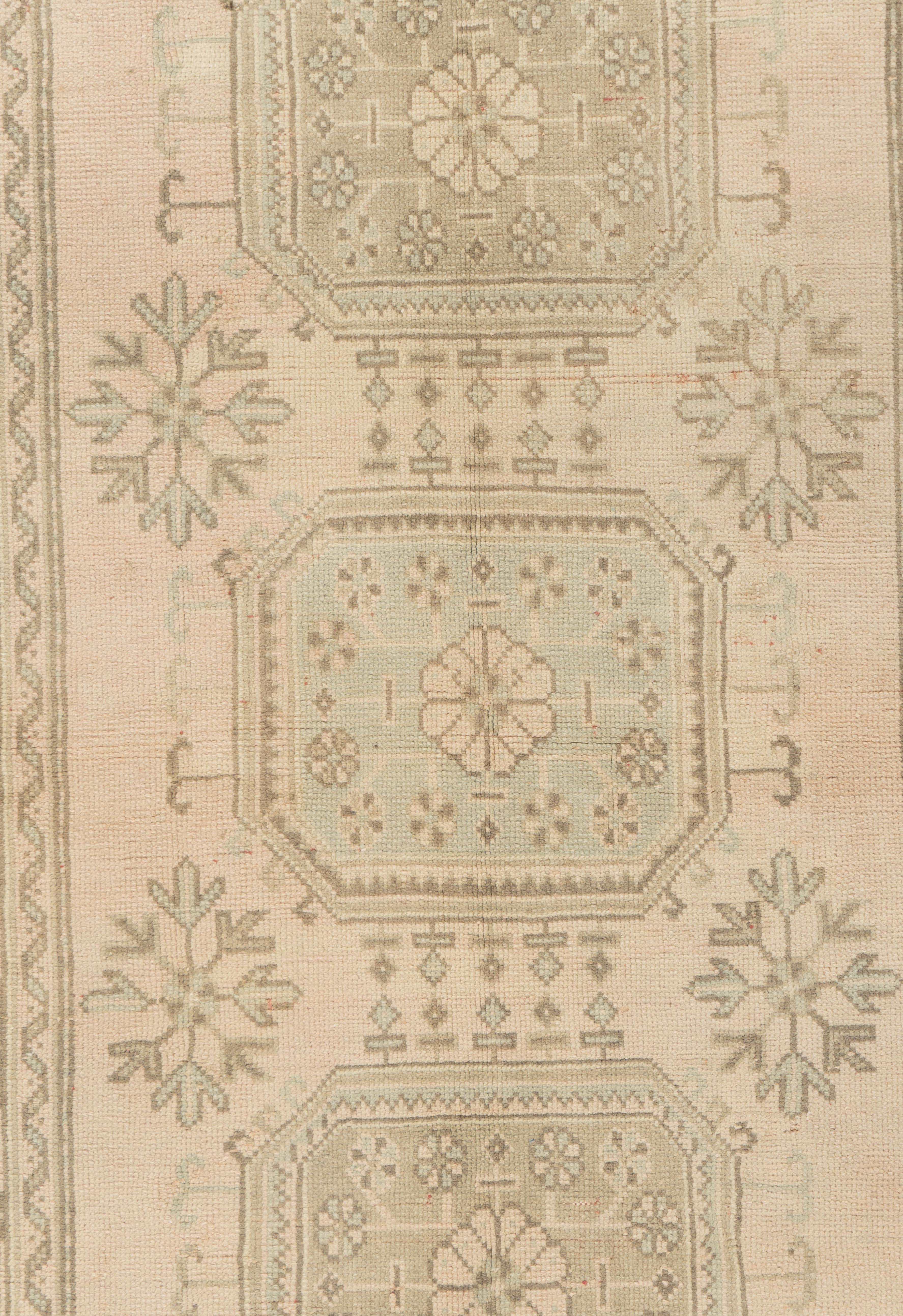 Vintage By Beige - Runner turco Oushak Anatolian 4'7 X 11'2 in vendita 2