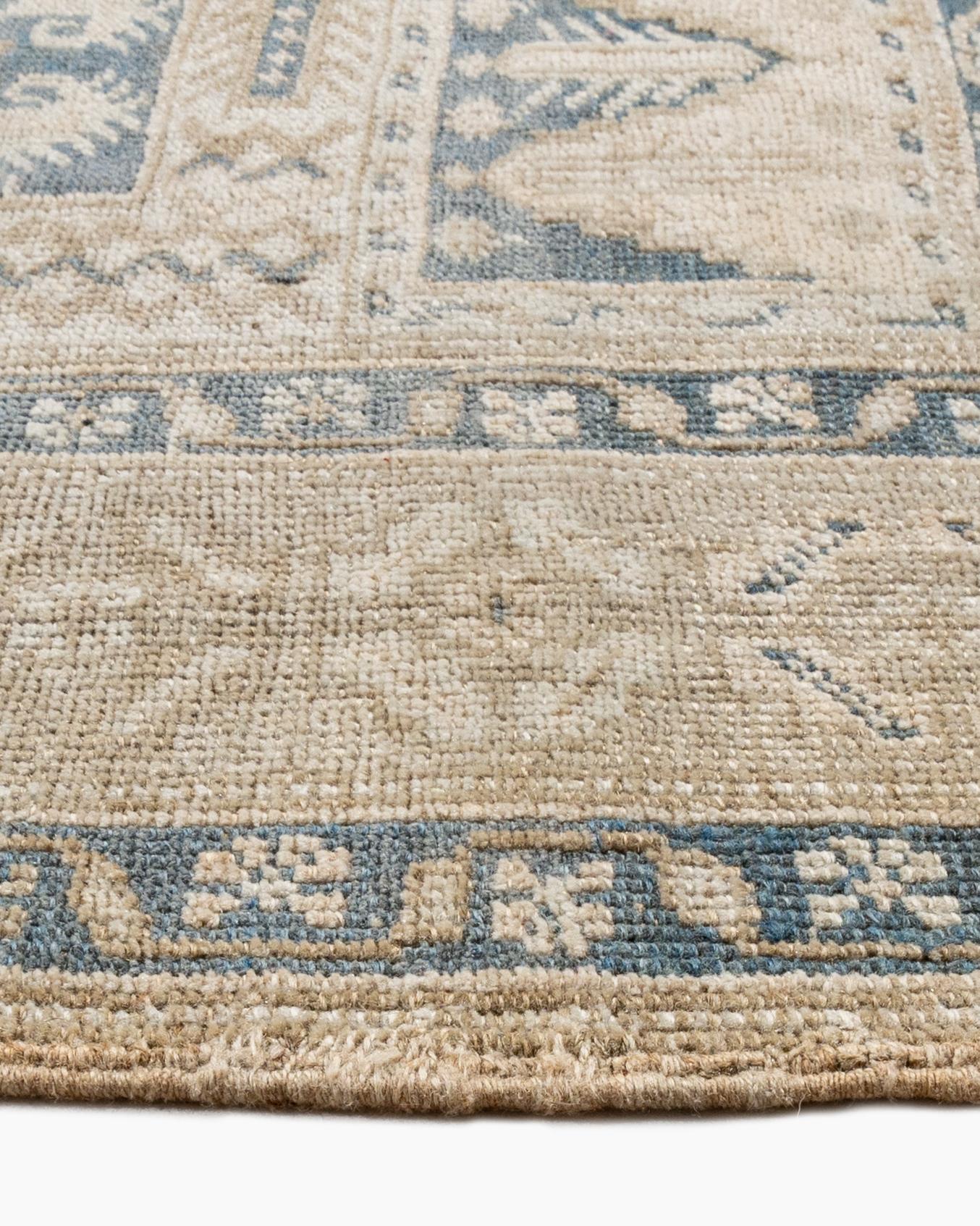 Türkischer Oushak-Teppich in Beige im Vintage-Stil  5'3 x 9'9 im Angebot 8
