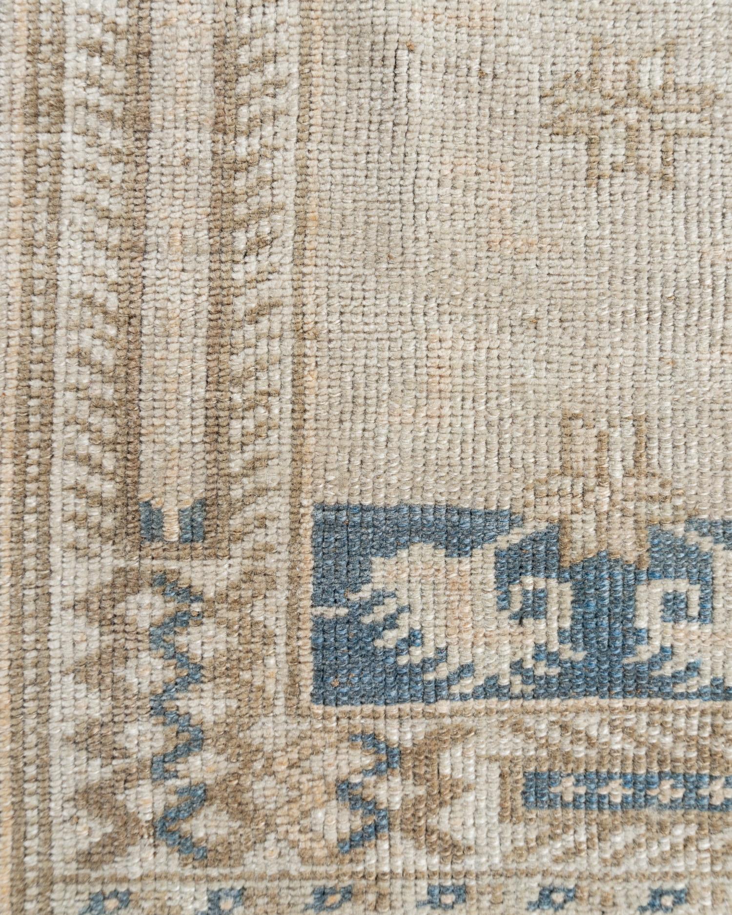 Türkischer Oushak-Teppich in Beige im Vintage-Stil  5'3 x 9'9 (20. Jahrhundert) im Angebot