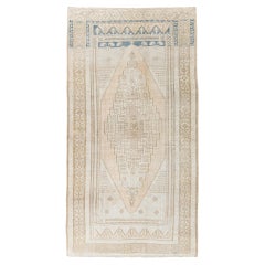 Tapis turc Oushak beige vintage  5'3 x 9'9