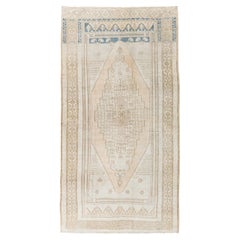 Türkischer Oushak-Teppich in Vintage Beige  5'3 x 9'9