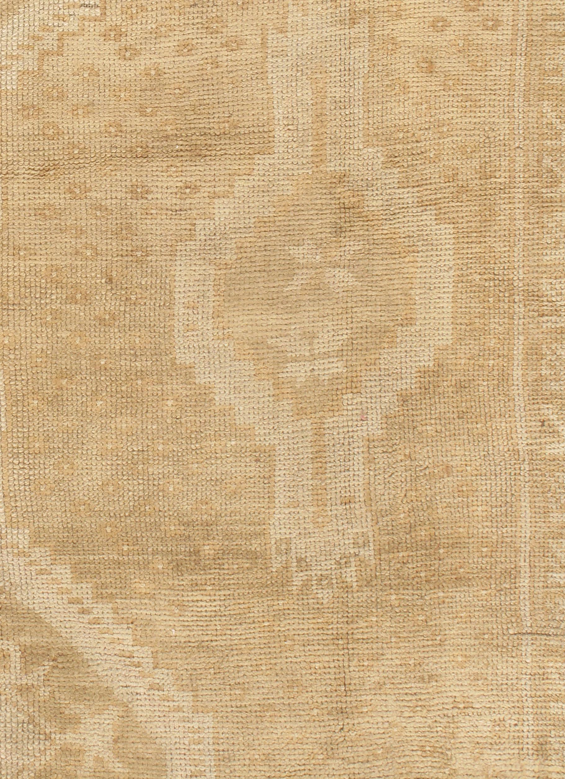 Vintage Beige Türkisch Oushak Gallery Teppich 4'9 x 11'8 im Angebot 1