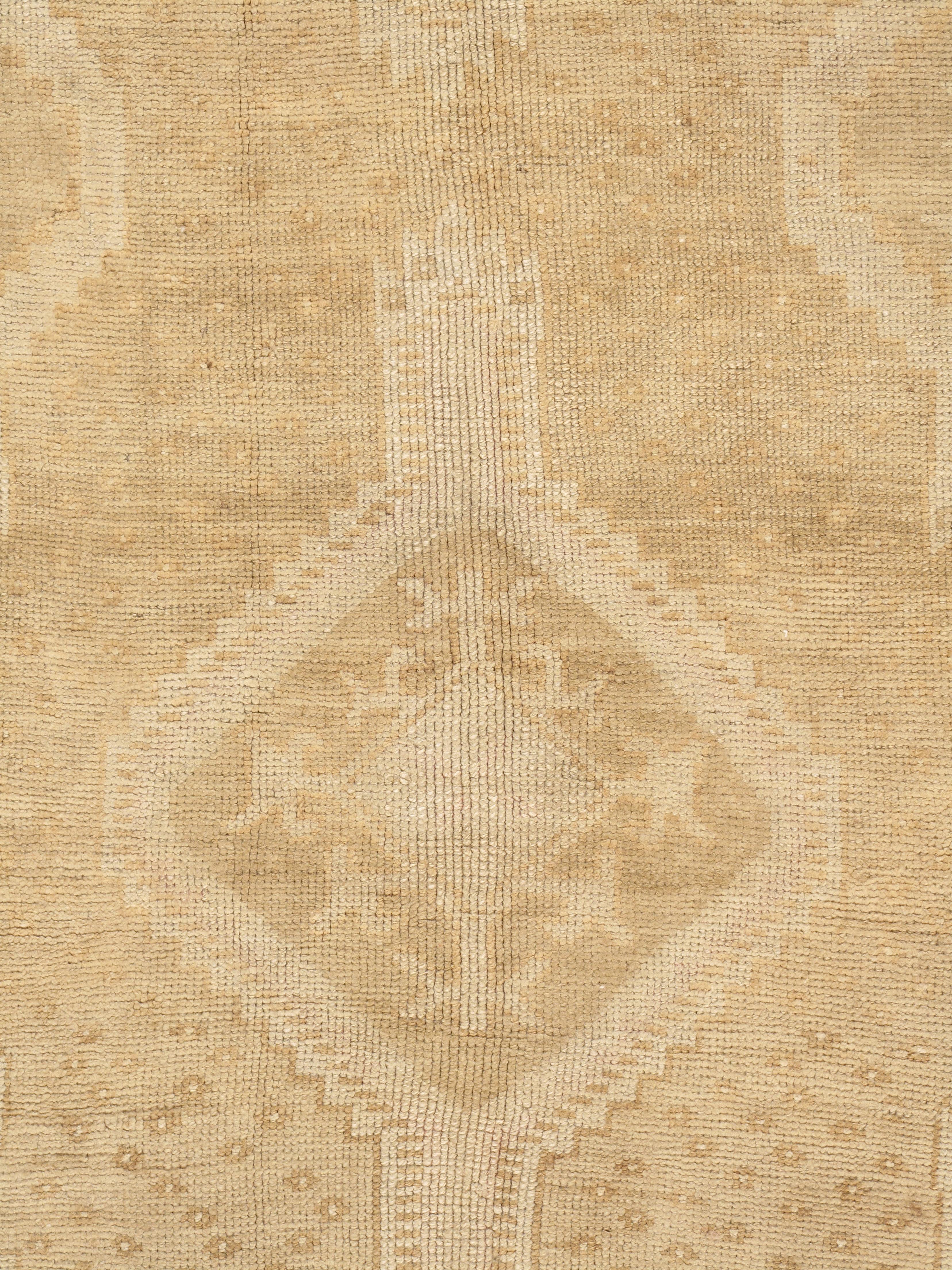 Vintage Beige Türkisch Oushak Gallery Teppich 4'9 x 11'8 im Angebot 2