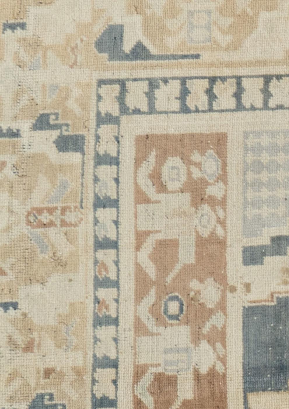 Tappeto Oushak turco beige vintage 4'3 X 7'6 In condizioni buone in vendita a New York, NY