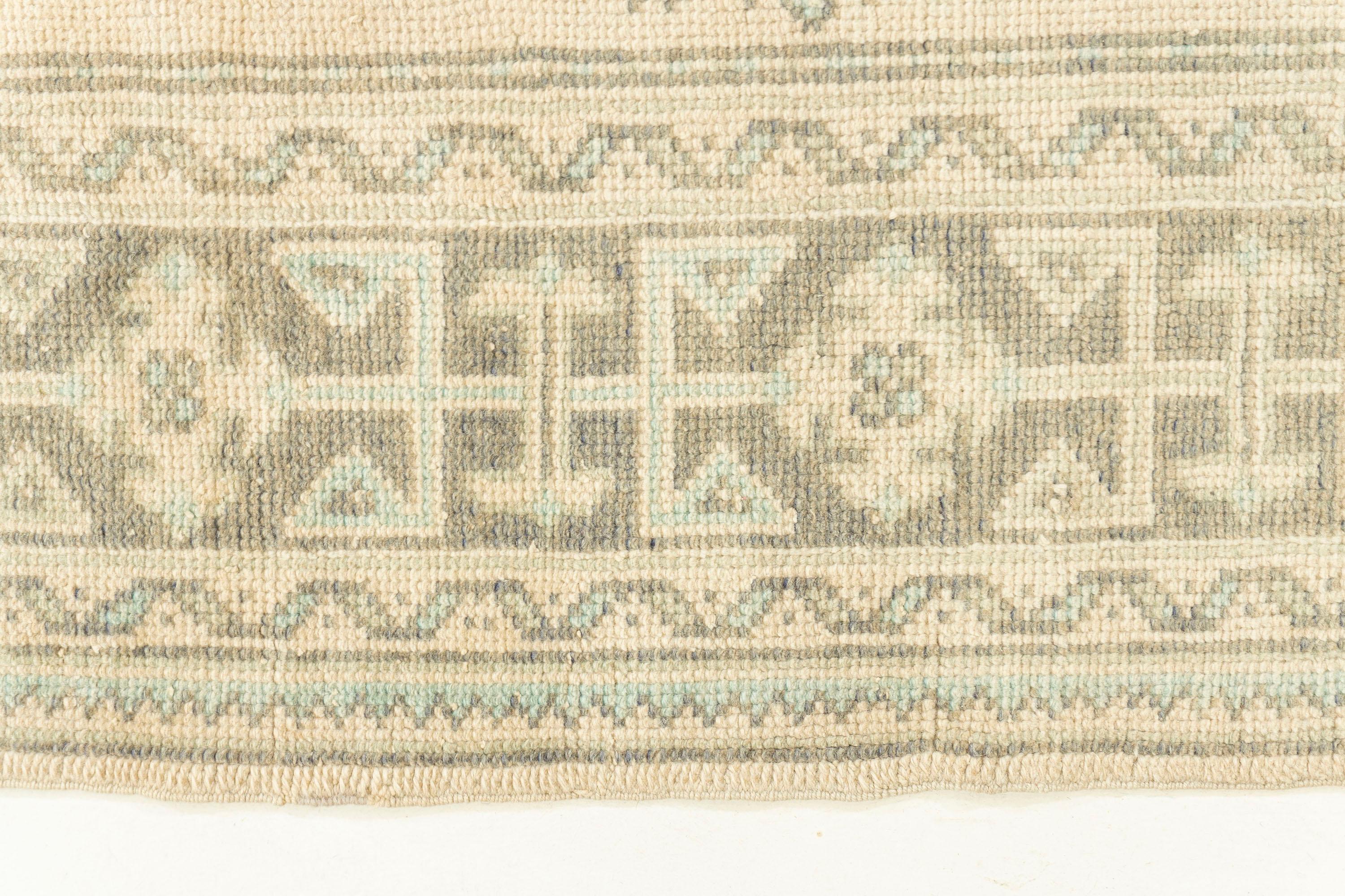 Vintage Beige Türkisch Oushak Teppich 4'8 X 11'10 im Angebot 2