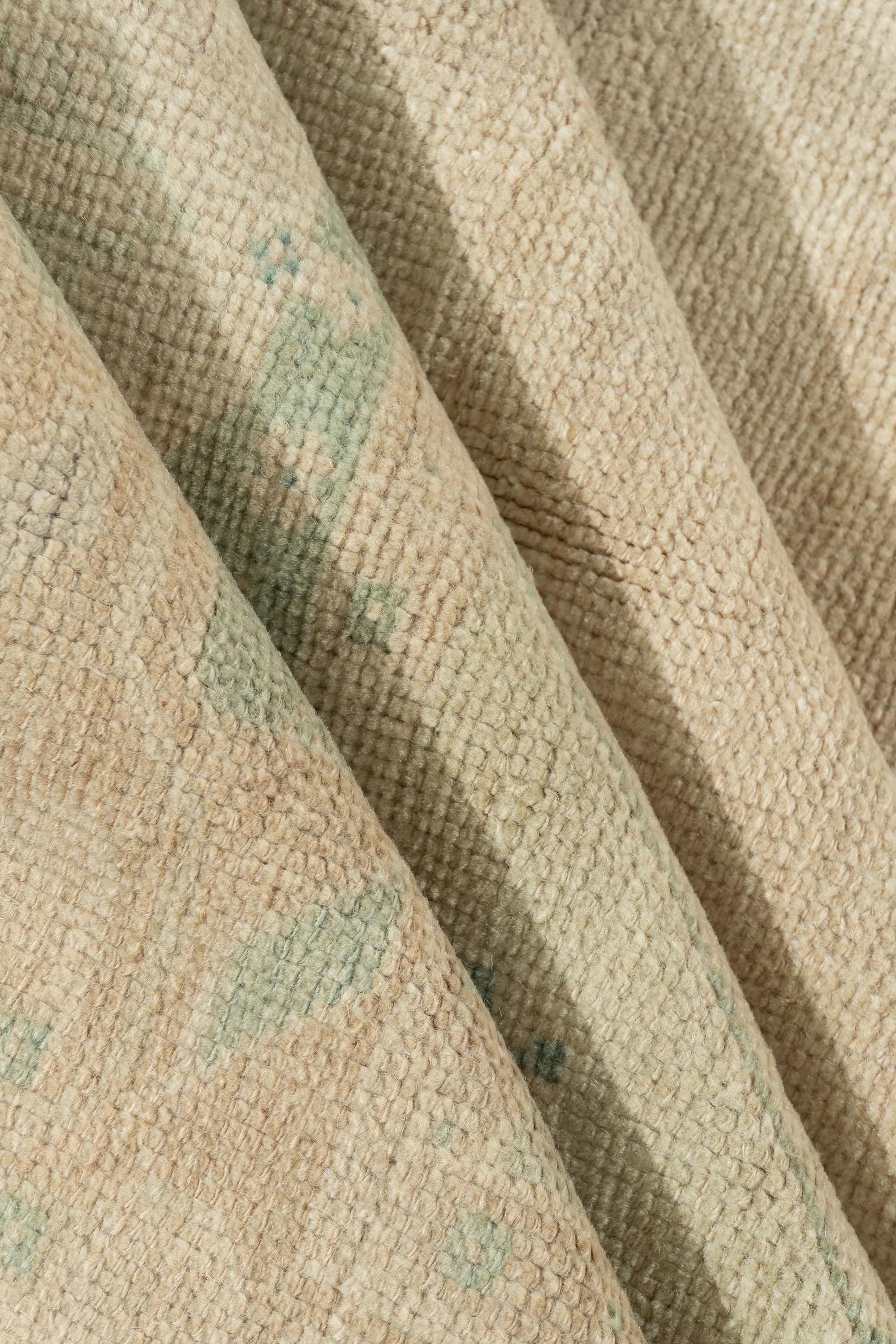 Alfombra Turca Oushak Vintage Beige 4'8 X 9'5 en venta 1