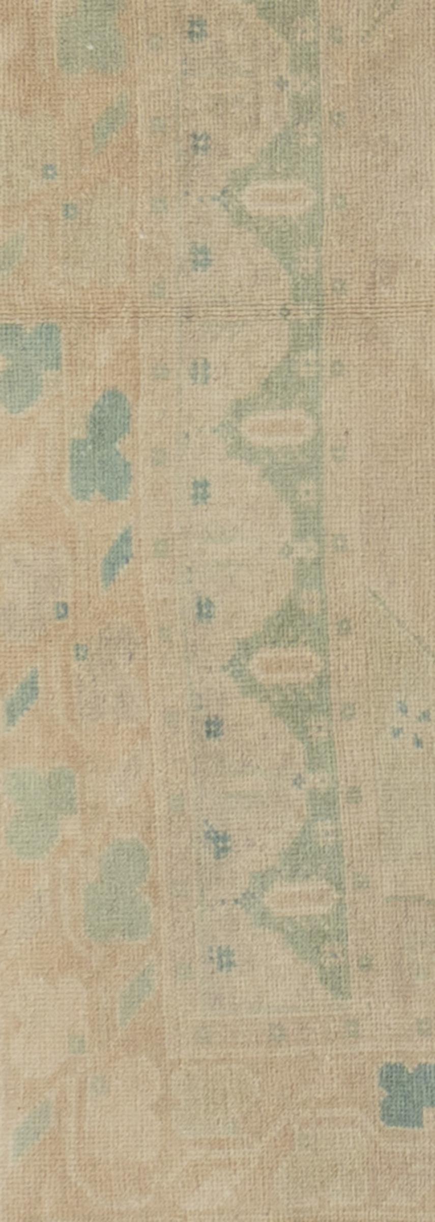 Alfombra Turca Oushak Vintage Beige 4'8 X 9'5 en venta 2