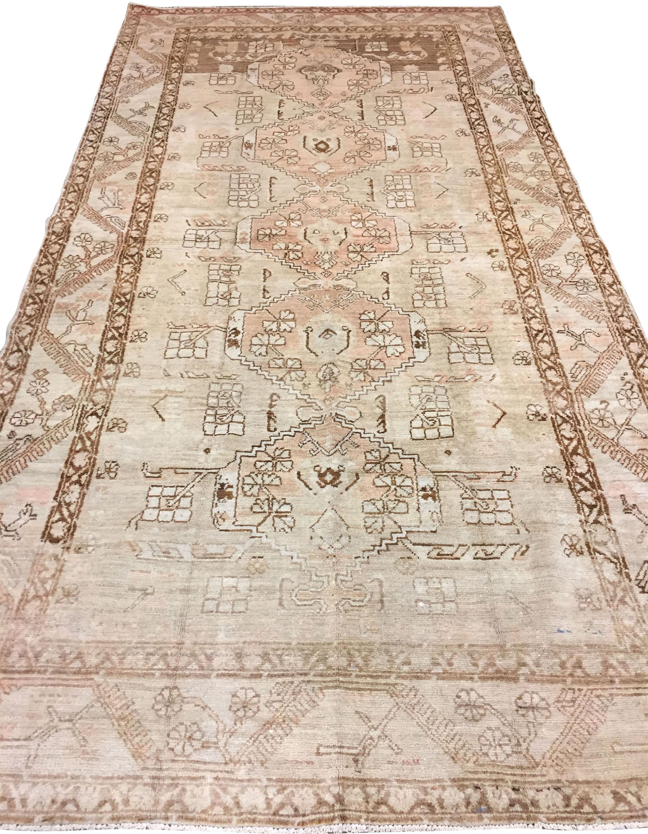 Vintage Beige Türkisch Oushak Teppich 4'9 x 9'2 im Angebot 4