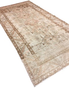 Alfombra Turca Oushak Vintage Beige 4'9 x 9'2