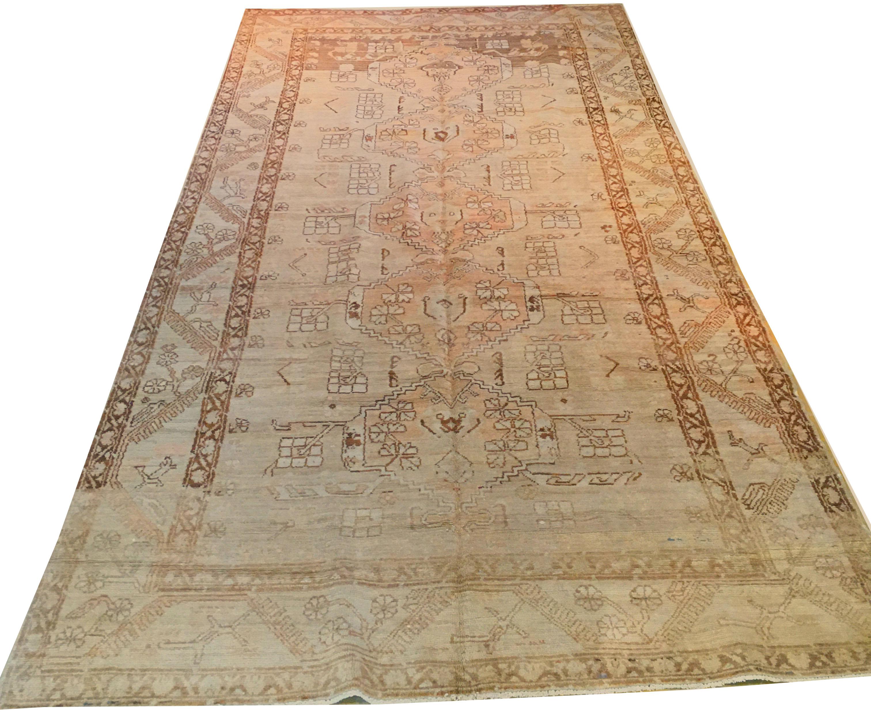 Vintage Beige Türkisch Oushak Teppich 4'9 x 9'2 im Angebot 2