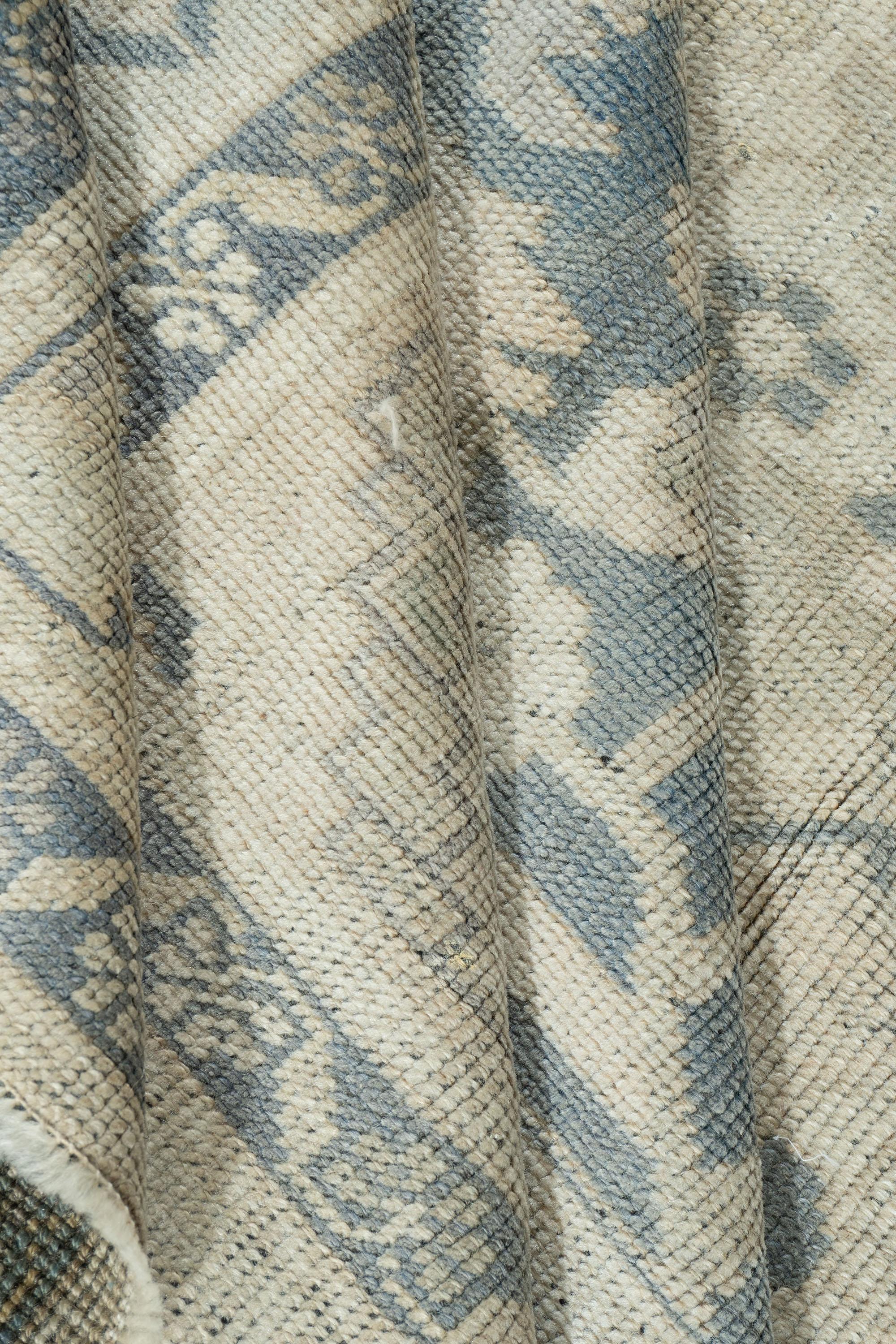 Alfombra Turca Oushak Vintage Beige 6'2 X 9'8 Turco en venta