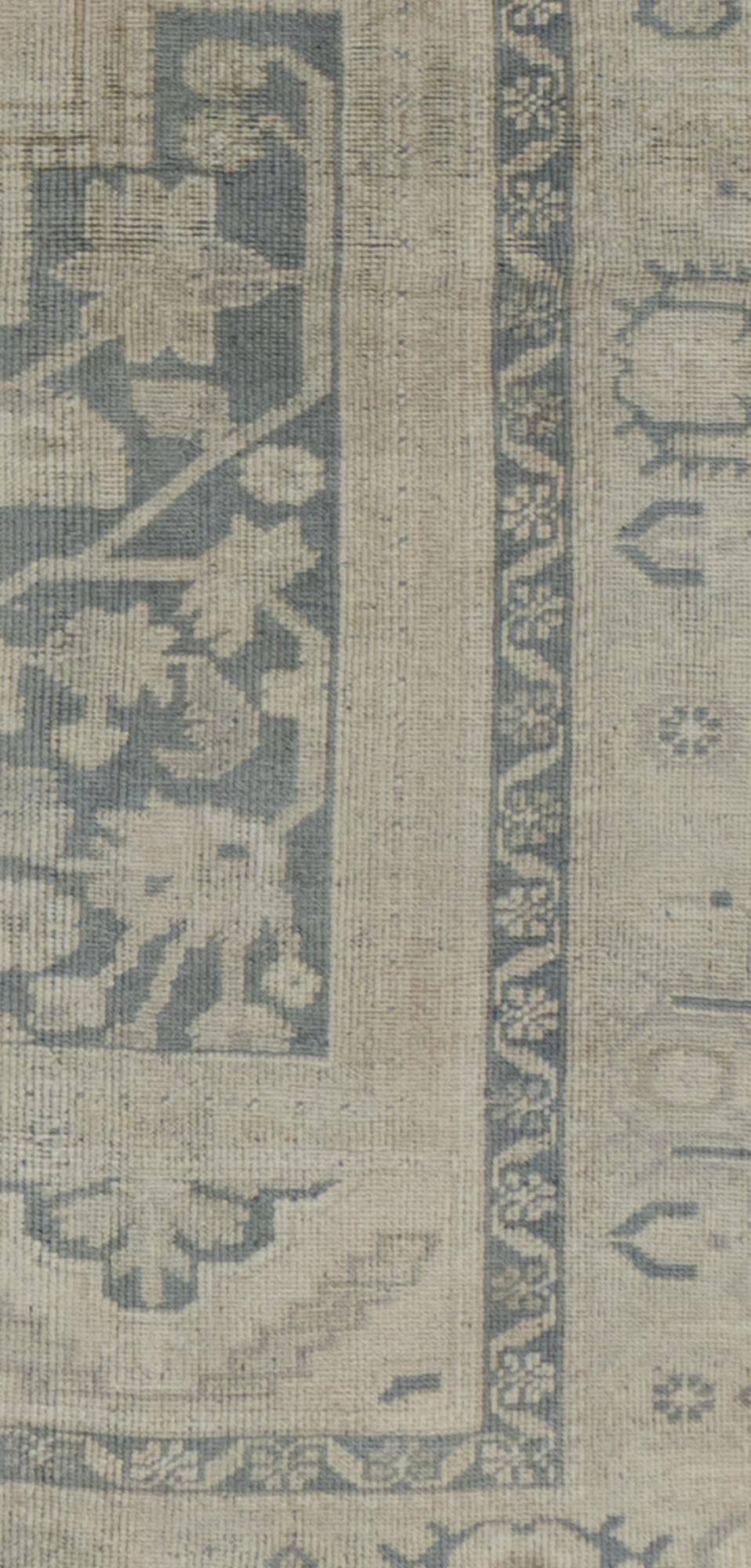 Alfombra Turca Oushak Vintage Beige 6'2 X 9'8 en venta 2