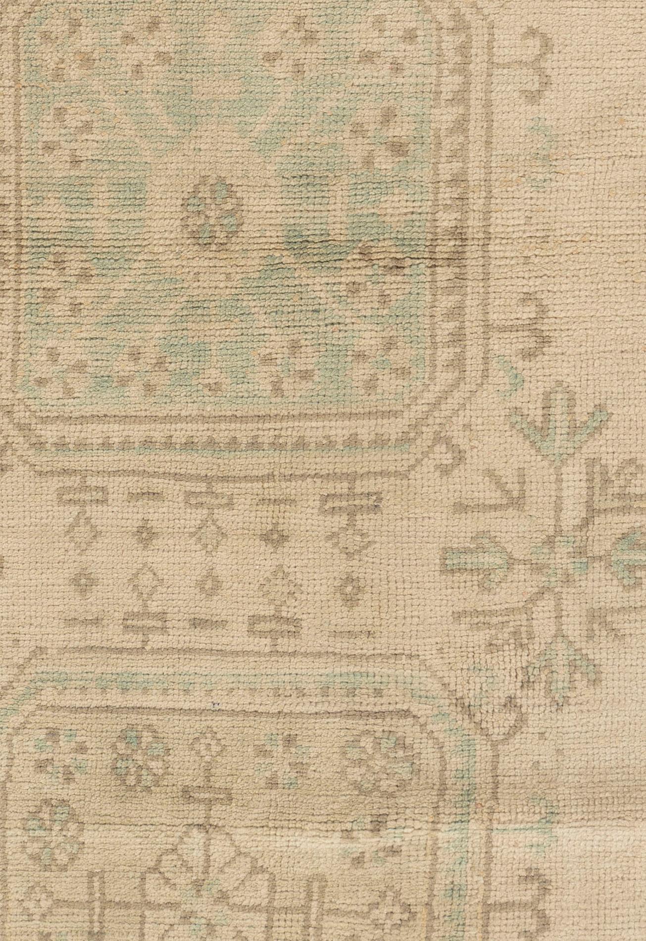 Vintage Beige Türkisch Oushak Läufer 3'3 X 11'4 im Angebot 2
