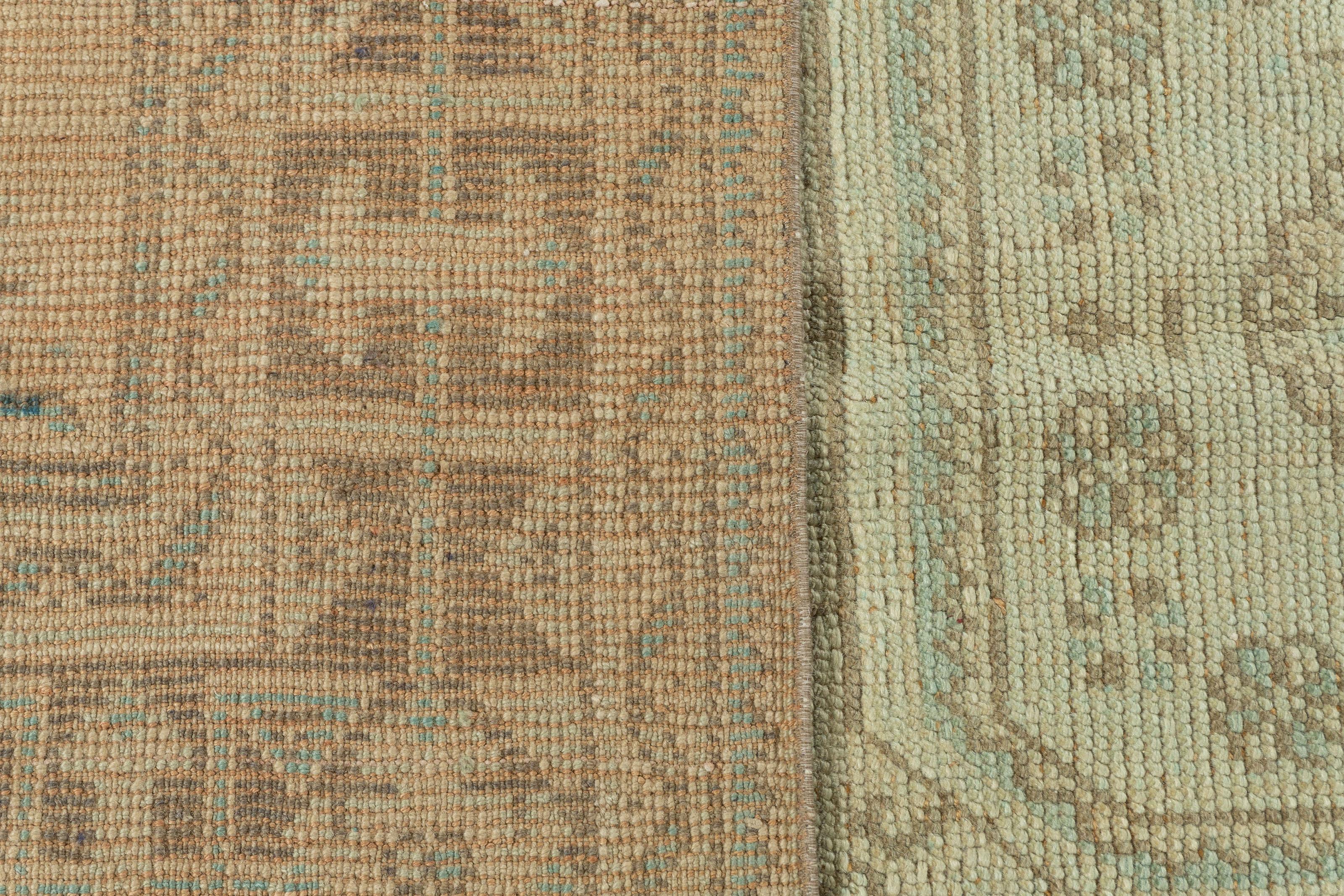 Runner Oushak turco beige vintage 4'4 x 11'11 in vendita 1
