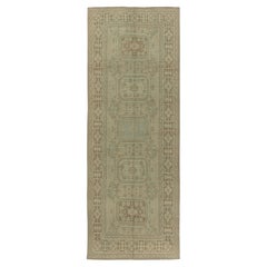 Vintage Beige Turkish Oushak Runner 4'4 x 11'11