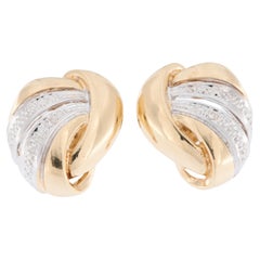 Antique Belgian 18kt Gold Earrings with Diamonds