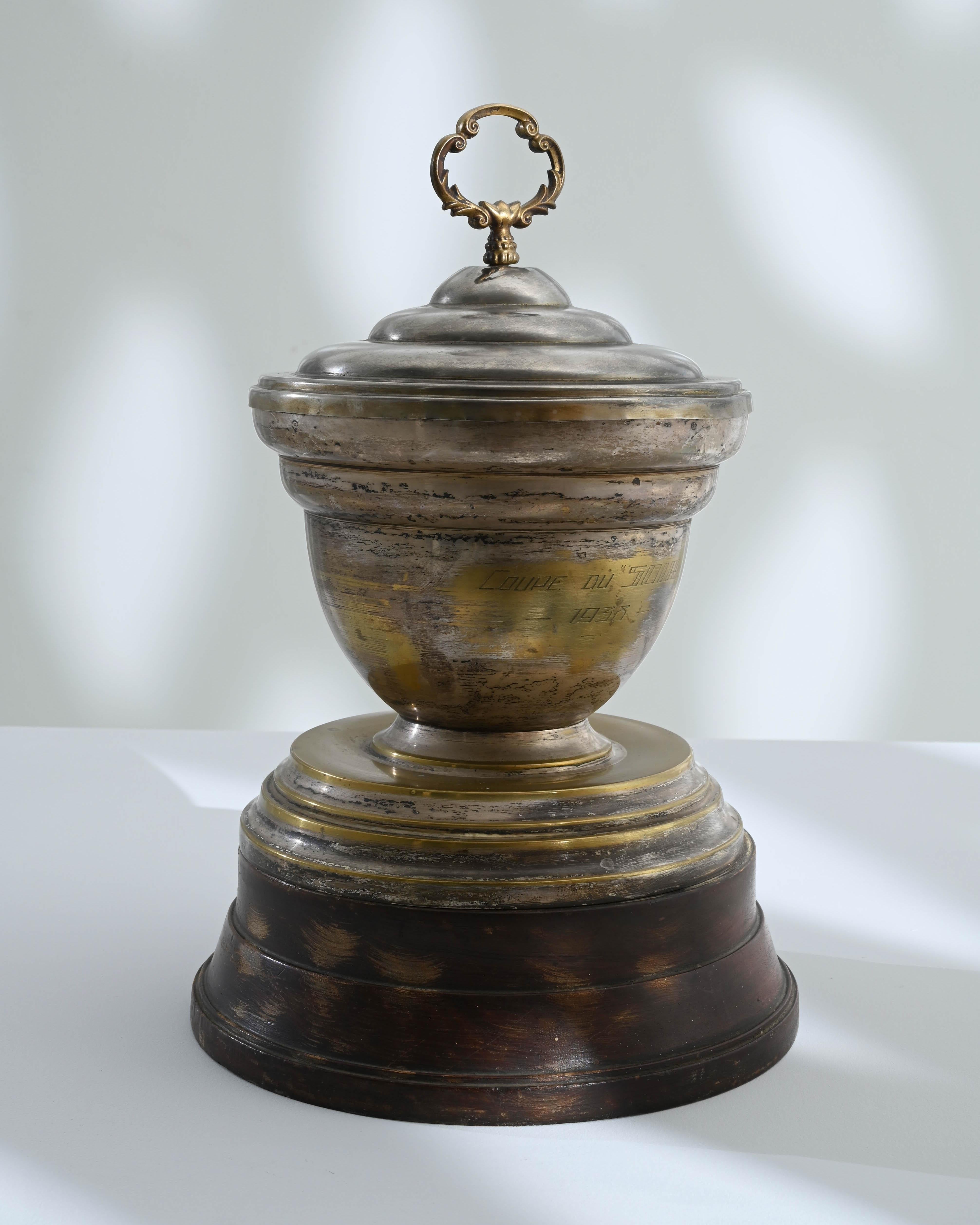 Vintage Belgian Brass Trophy Cup 1