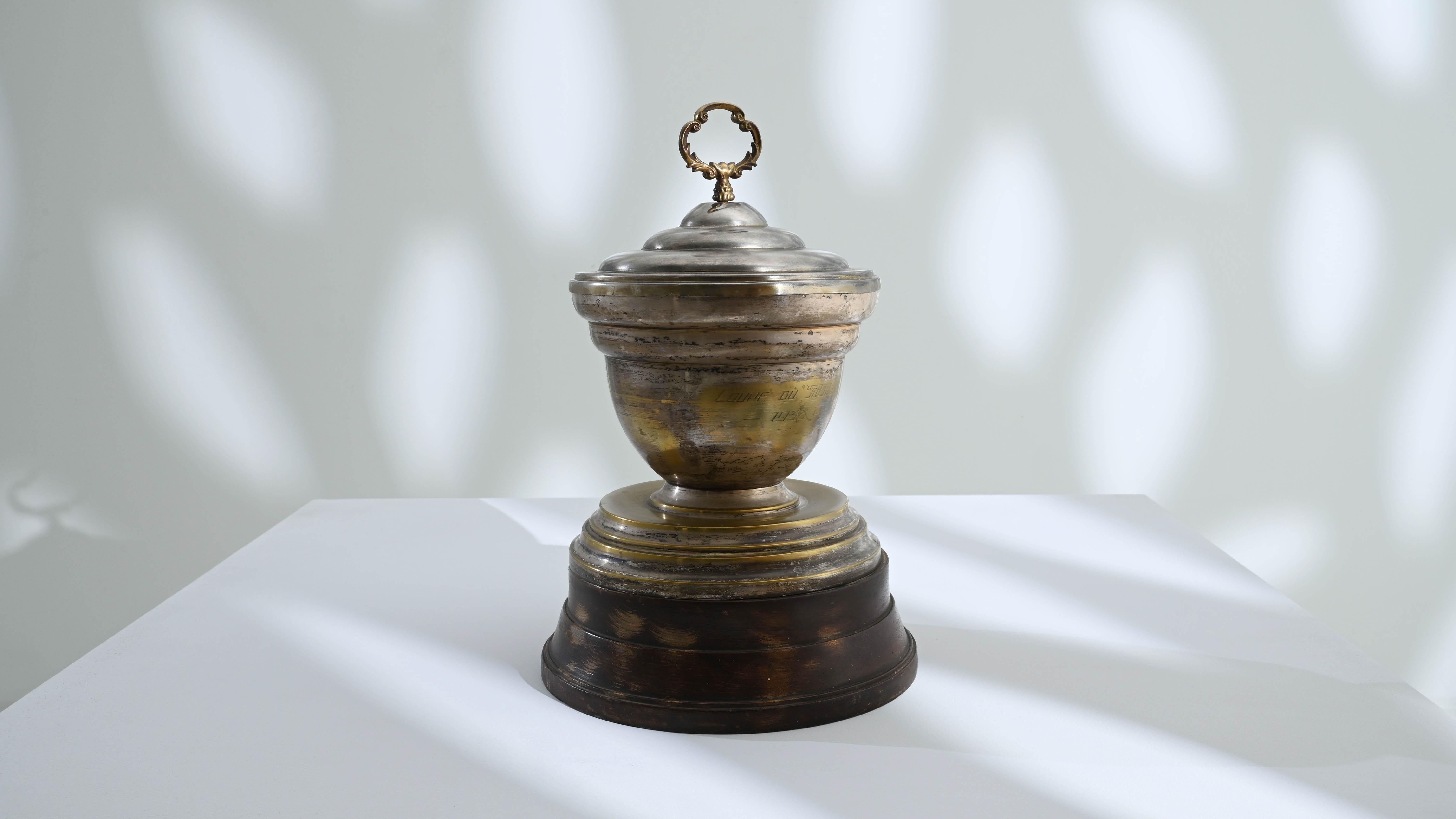 Vintage Belgian Brass Trophy Cup For Sale 2