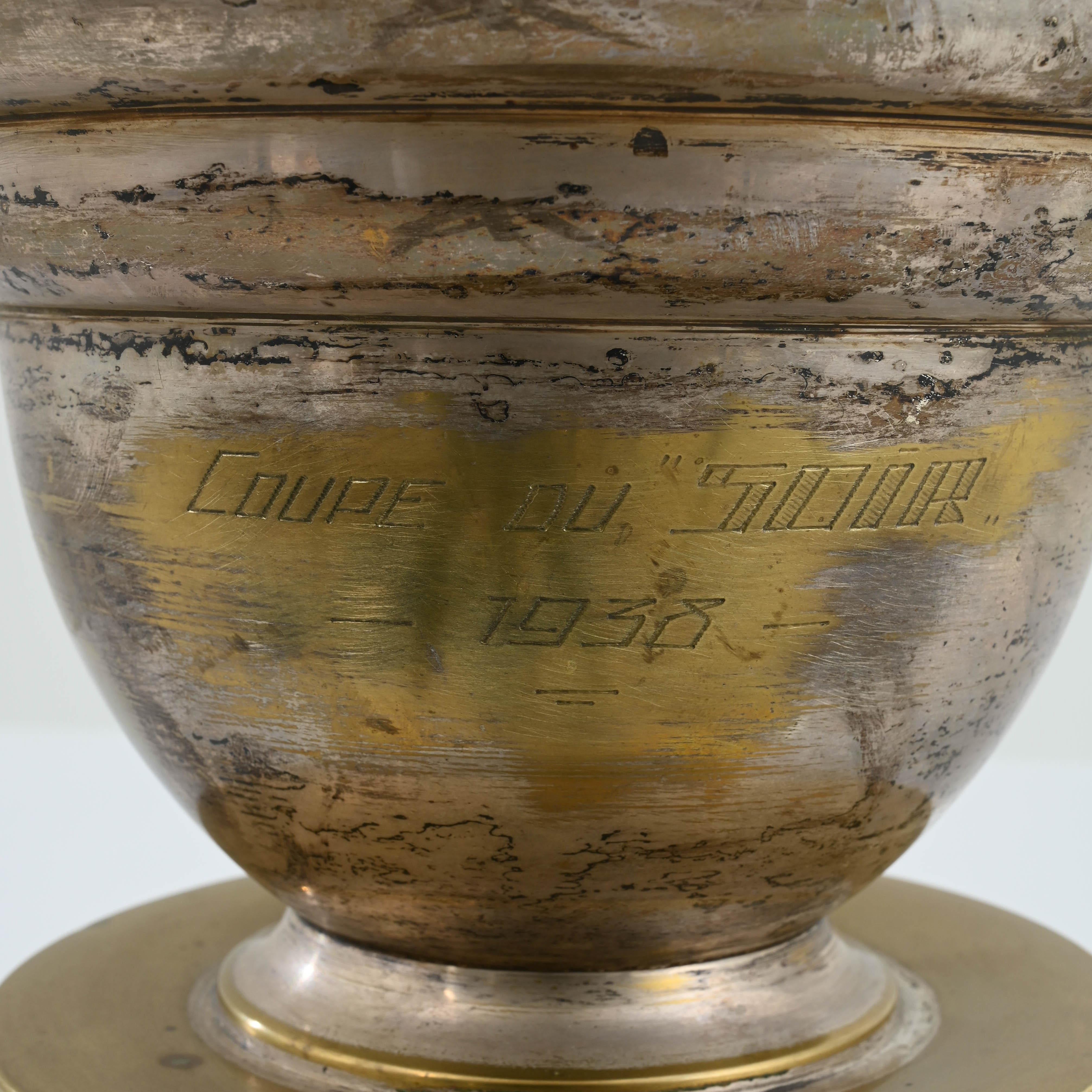 Vintage Belgian Brass Trophy Cup For Sale 4