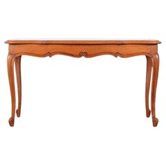 Vintage Belgian Carved Oak Country French Coffee Table