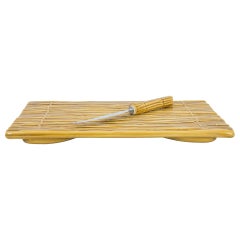 Vintage Belgian Ceramic Tray and Knife