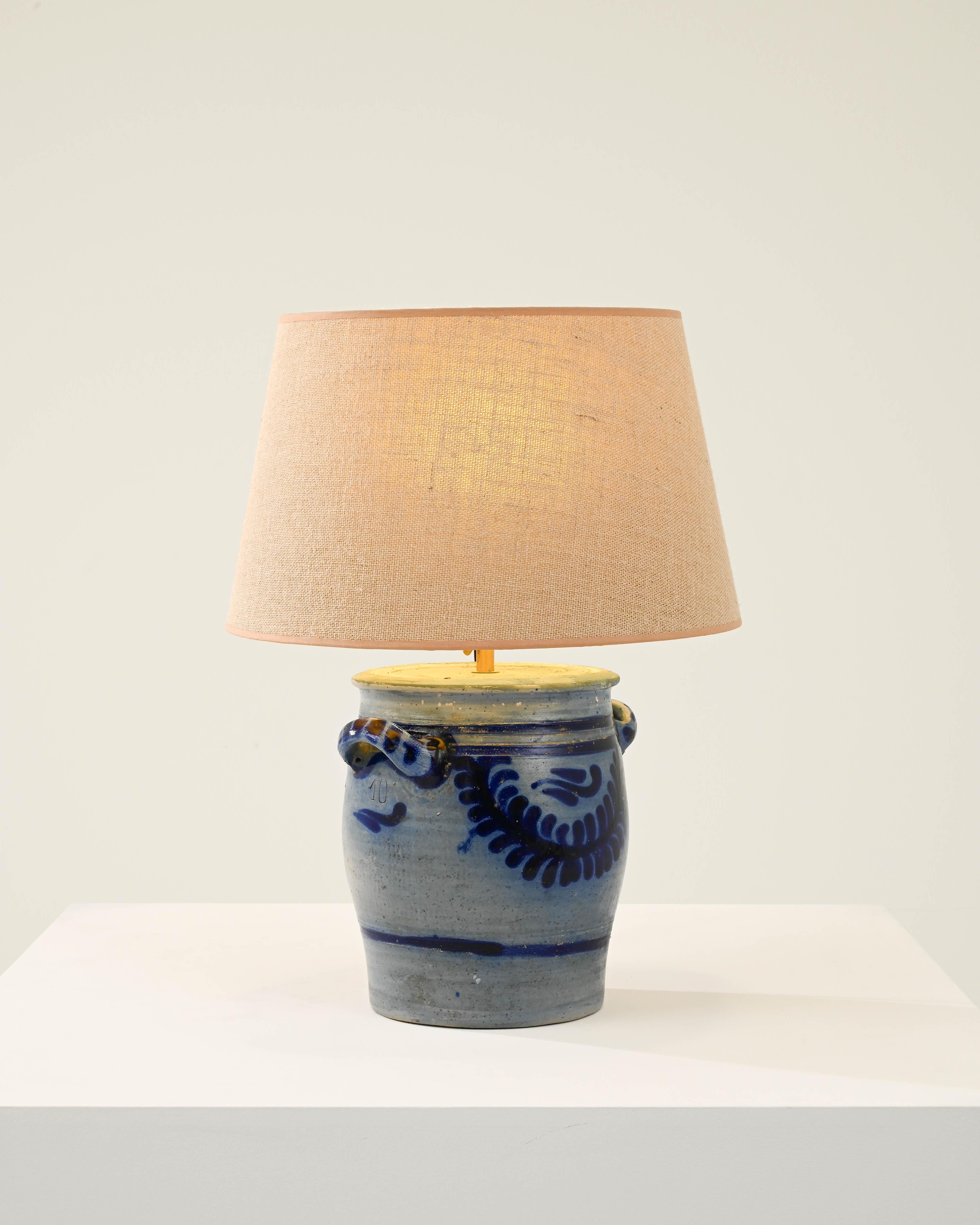 Vintage Belgian Ceramic Vase Table Lamp 1