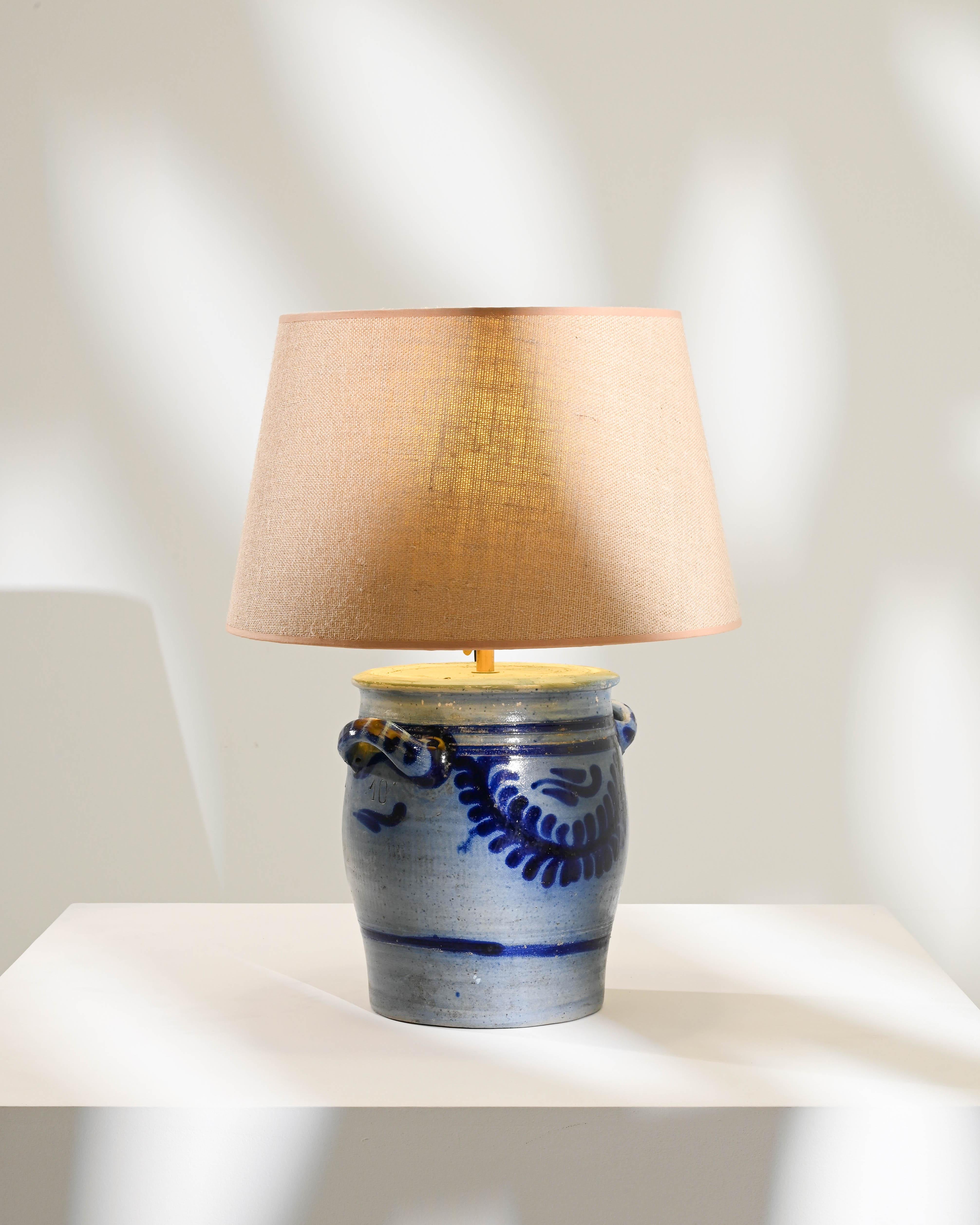Vintage Belgian Ceramic Vase Table Lamp 3