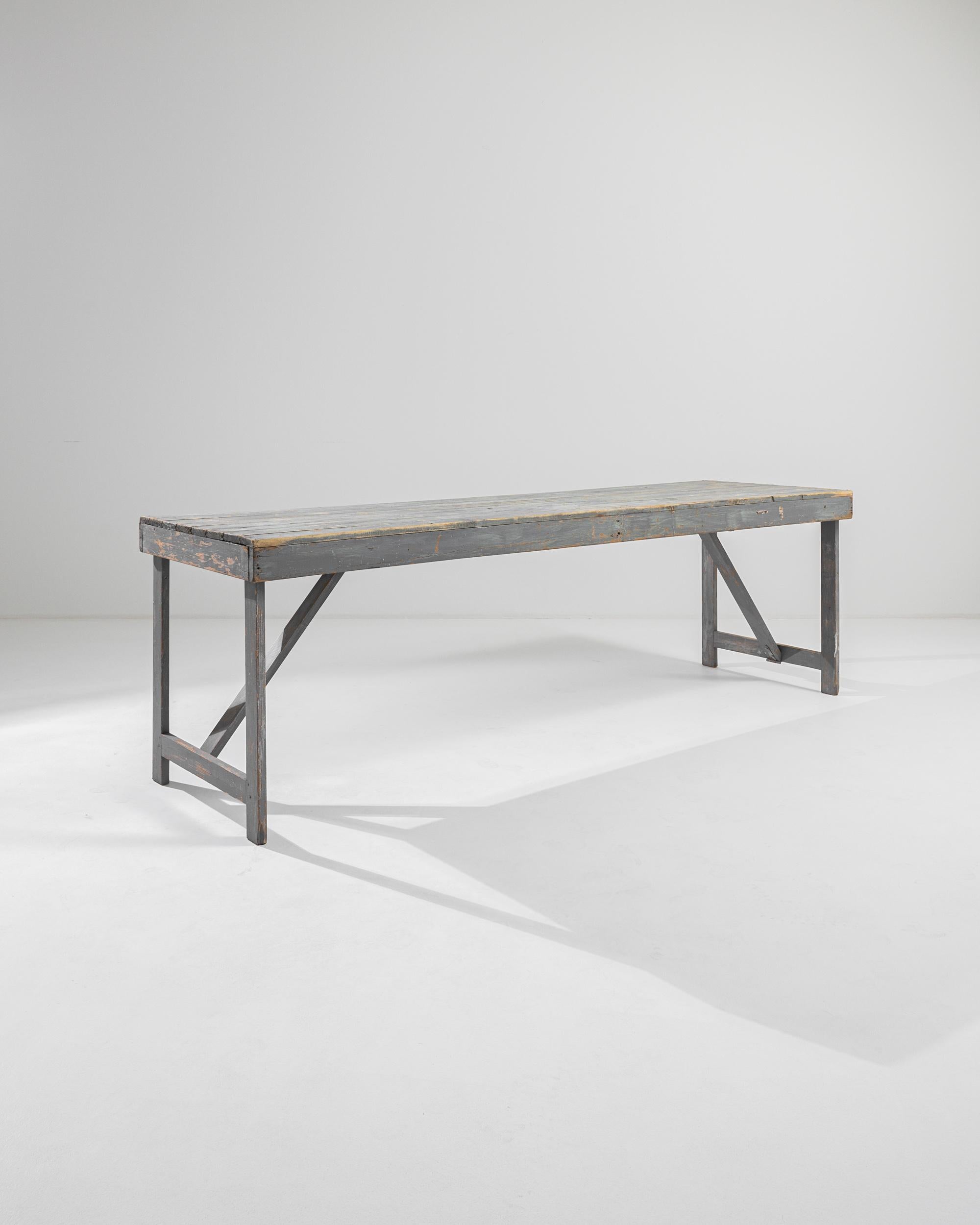 20th Century Vintage Belgian Country Patinated Table