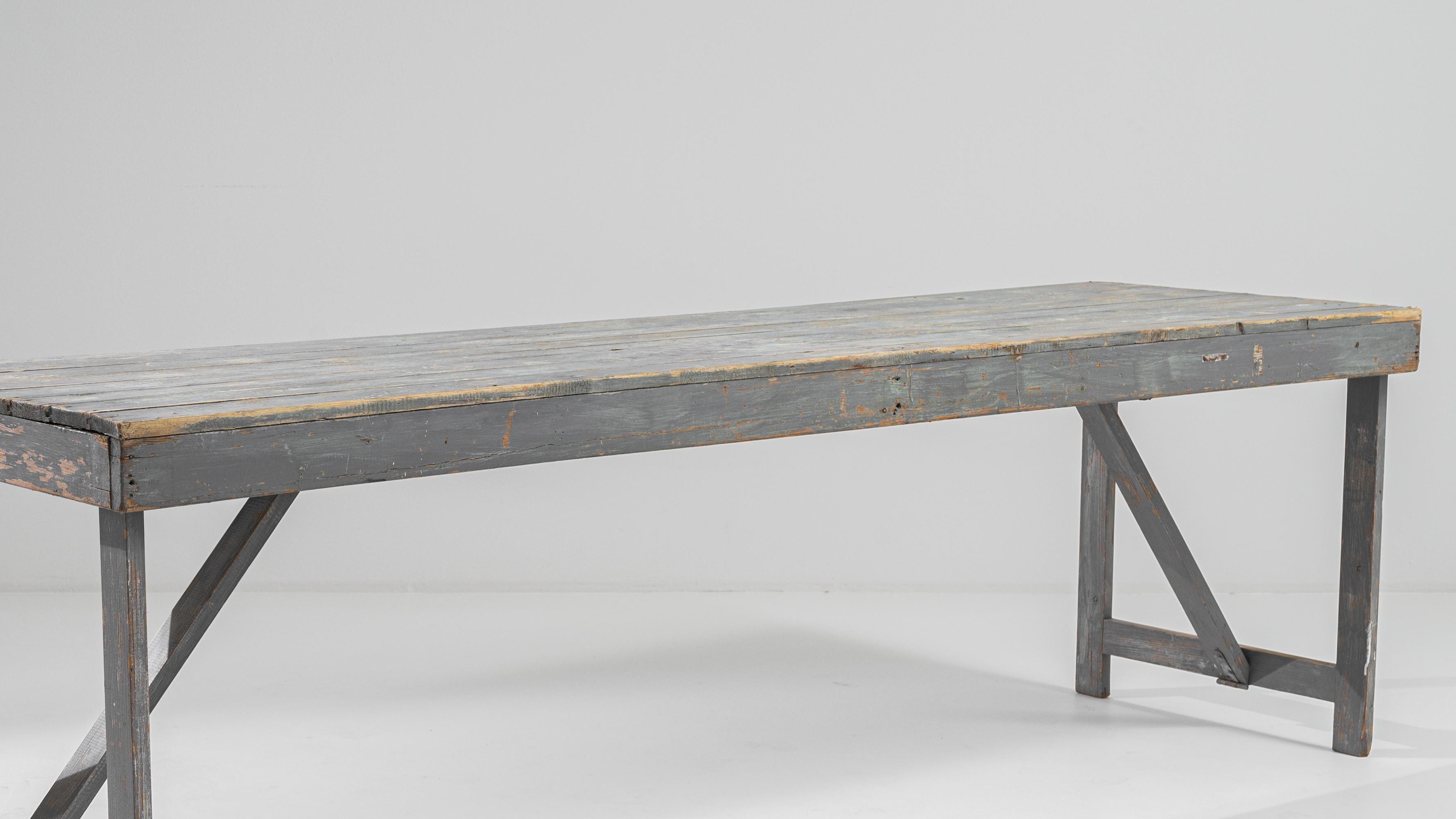 Vintage Belgian Country Patinated Table 2