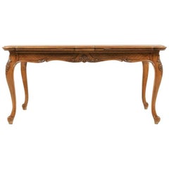 Vintage Belgian Draw-Leaf Table