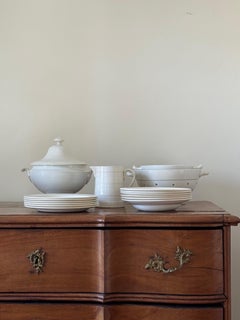 Vintage Belgian & English Creamware, set of 16 pieces