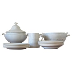 Vintage Belgian & English Creamware, set of 16 pieces