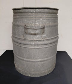 Vintage Belgian Galvanized Dolly Tub with Handles Planter