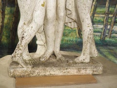 Vintage Belgian Garden Statue, The Three Graces, after Antonio Canova, c. 1970