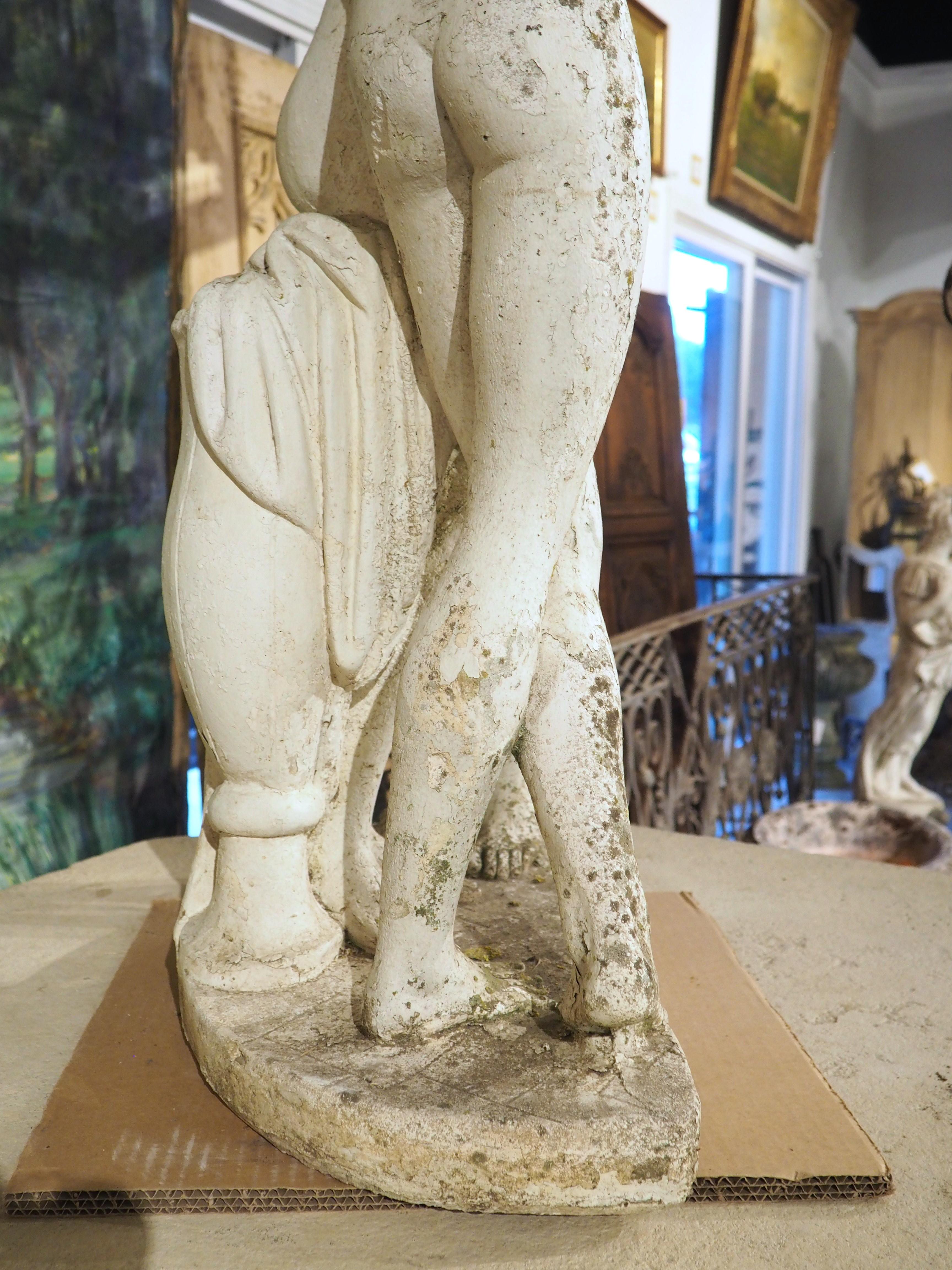 Vintage Belgian Garden Statue, The Three Graces, after Antonio Canova, c. 1970 In Good Condition In Dallas, TX