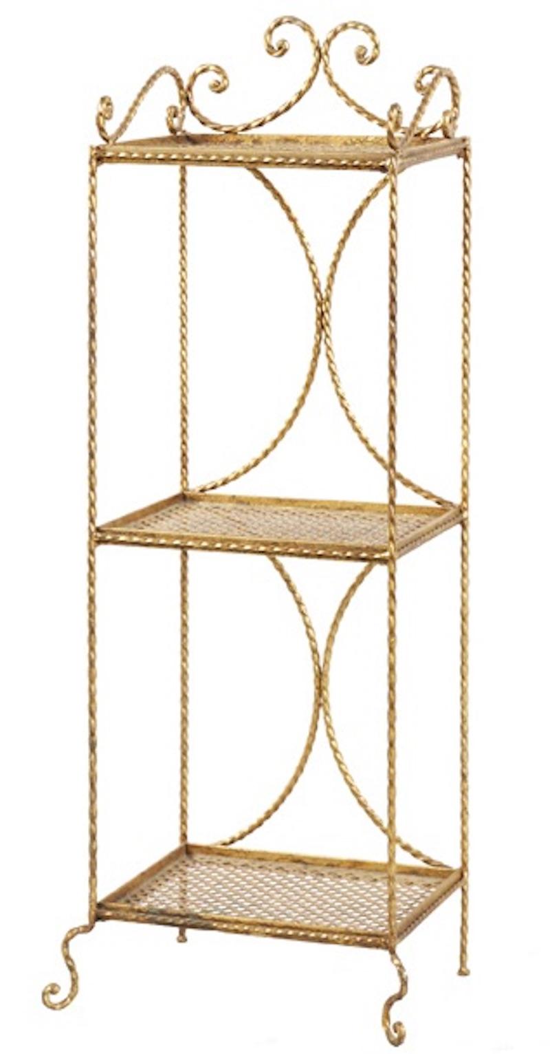 20th Century Vintage Belgian Gilt Étagère