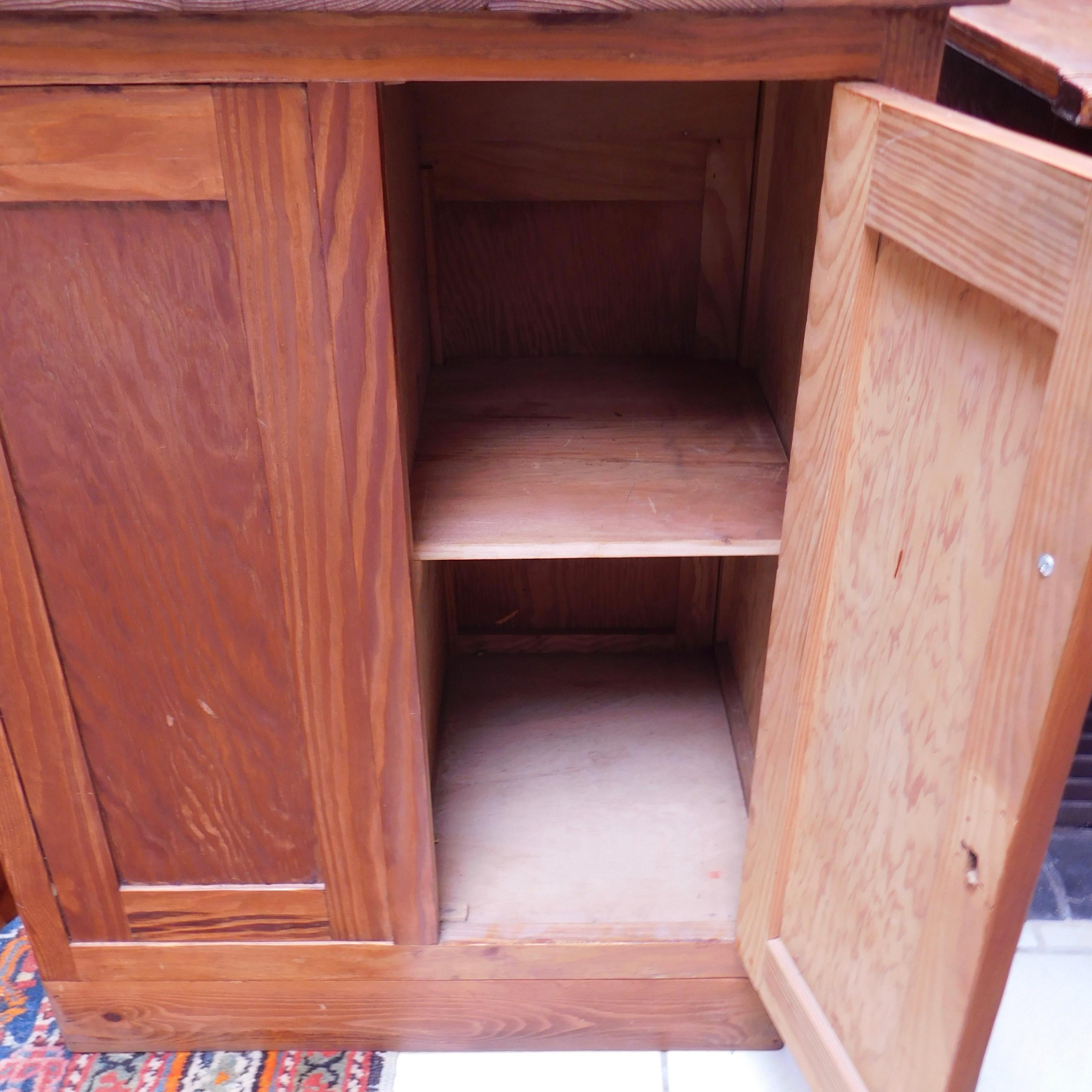 Vintage Belgian Heart Pine School Masters Desk, circa 1940 For Sale 2