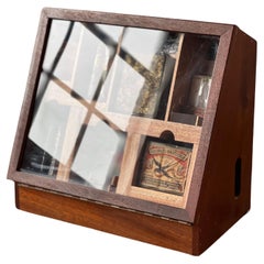 Vintage Belgian J. Cortes cigar counter display cabinet, smoking cabinet