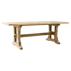 Vintage Belgian Oak Dining Table