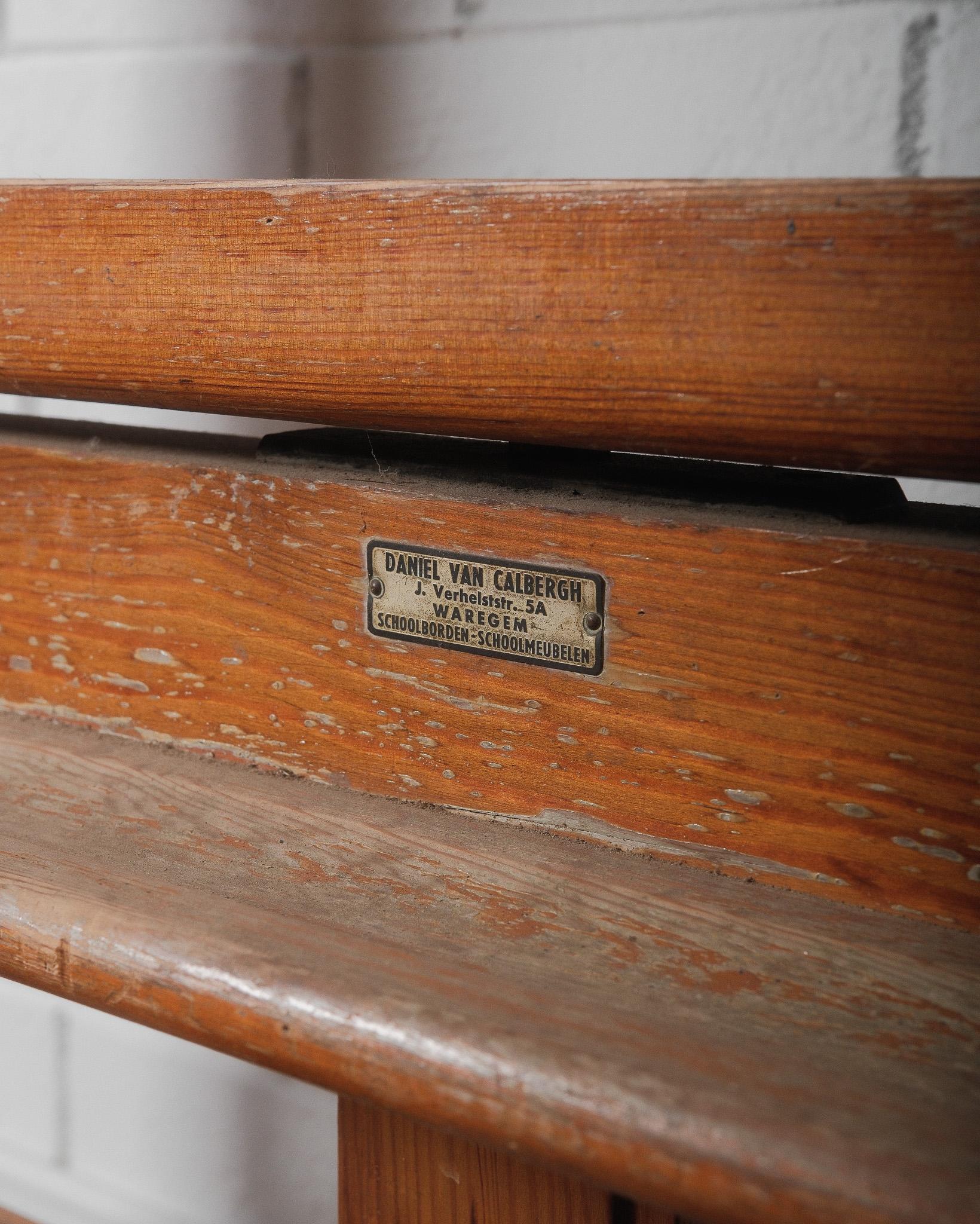 Vintage Belgian Rolling Blackboard by Daniel Van Calbergh For Sale 2