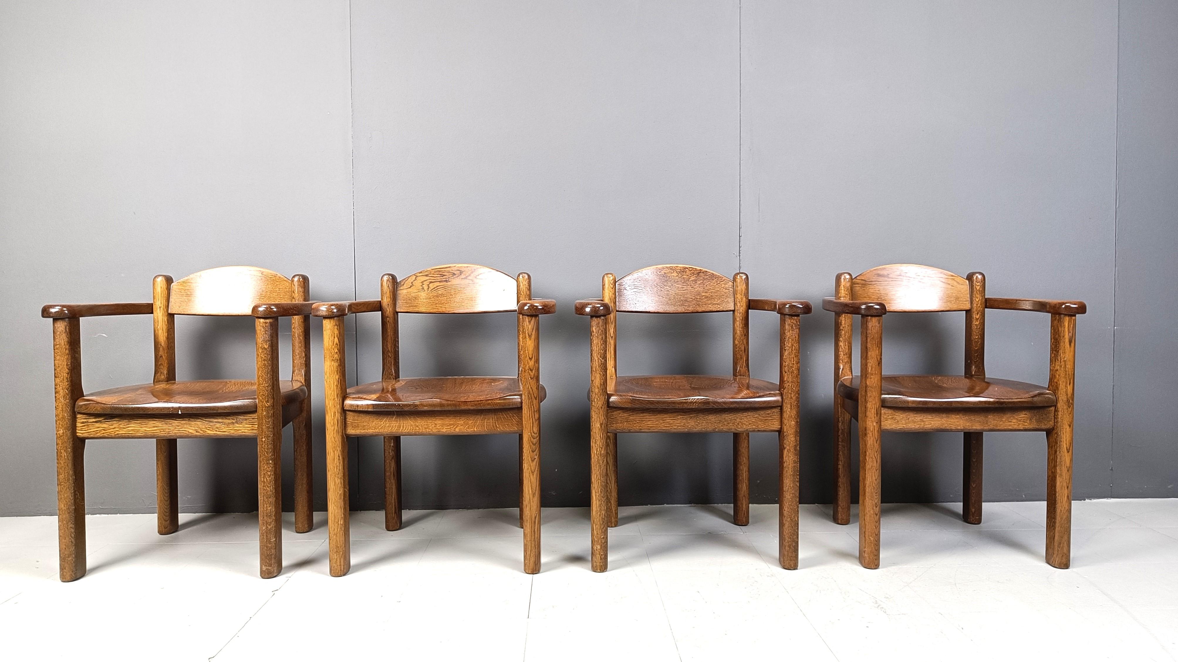 Belge Fauteuils belges vintage en bois, 1970 en vente