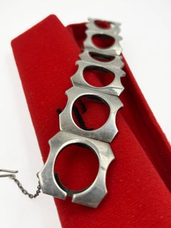 Vintage Belgiorno 900 Silver Modernist Bracelet