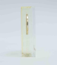 Vintage Belgische ECU Lucite Paperweight–Generale Bank Commemorative Desk Object